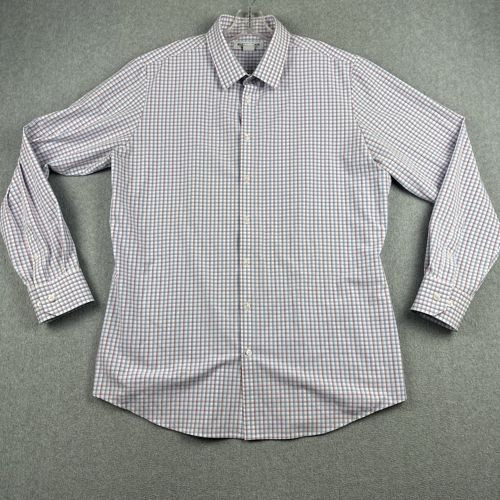 Mizzen Main Shirt Mens XL Trim Fit Button Up Long Sleeve Stretch Performance